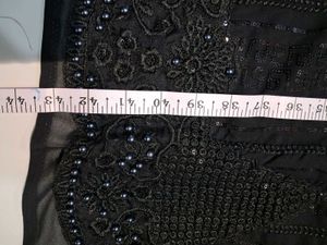 Elegant Black Kurta Set with Embellishments