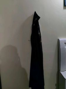 Elegant Black Handwork Aline Kurta with Dupatta