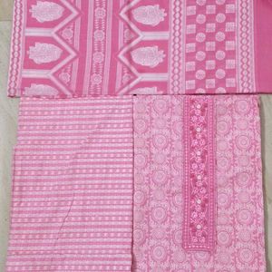Pretty Pink Cotton Suit