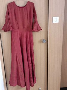 Embroidered Red Kurta