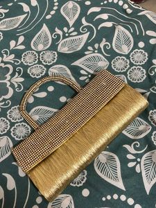 Gold Rhinestone Clutch