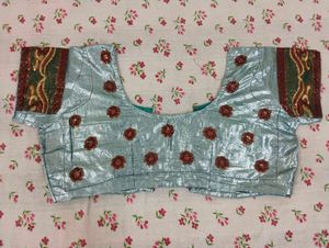 Teal Blue Saree with Blouse &amp; Shapewear