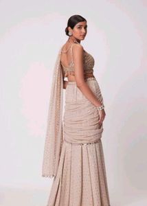 Elegant Sequined Saree with Embellished Blouse