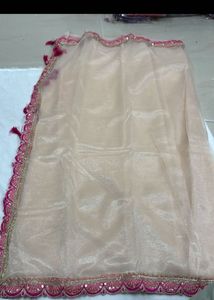 Elegant Embroidered Soft Organza Saree