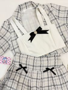 Imported 3 Piece Cute Plaid Skirt Set