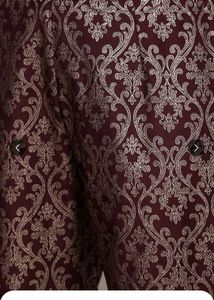 Maroon Velvet Kurta Set