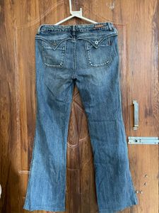 Women's Blue Vintage Denim Flare Jeans
