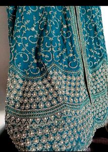 Stunning Teal Embroidered Lehenga Choli