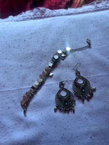 Boho Jewelry Set - Earrings &amp; Bracelet