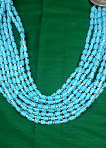 Blue And Silver Multilayer Bohomian Necklace