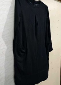 Black Midi Dress with Pockets ♠️