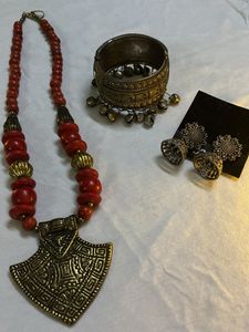Bohemian Ethnic Necklace & Earring Set