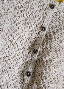 Off White Crochet Top
