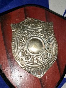 Vintage Wooden Shield Plaque