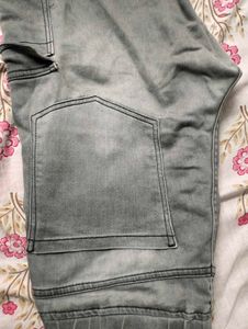 Stylish Grey Cargo Jogger Jeans