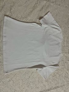 stylish cute white square neck top