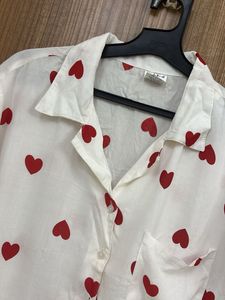 Red Heart Chic White Shirt