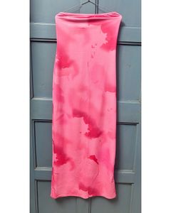 Vibrant Pink Tie-Dye Maxi Dress