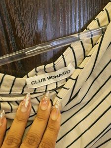 Chic Striped One-Shoulder Top
