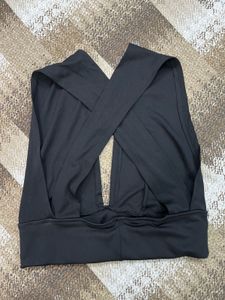 Black backless top