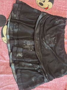 Black Ruffled Ethnic Skirt