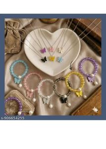 Cute Butterfly Charm Necklaces pack of 3