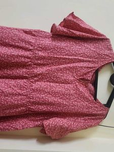 Pink Floral Print Mini Dress