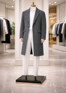 Elegant Grey Coat For unisex