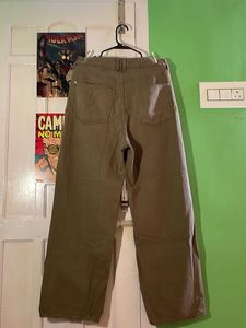 Olive Green Wide Leg Jeans