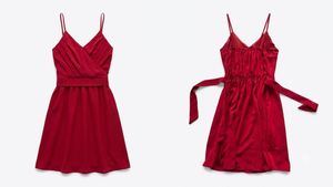 Gorgeous Chic Red Spaghetti Strap Mini Dress