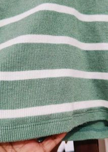 Striped Cropped Long Sleeve Top