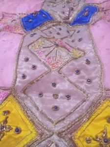 jaddiji work Pink Embroidered Kurta Set Dupat