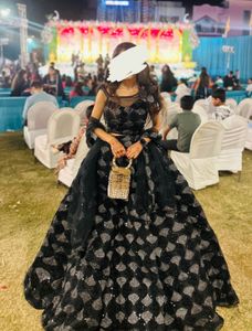 Stunning Black Sequined Lehenga for Events