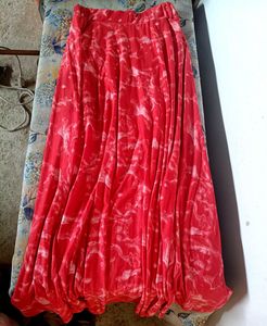 Vibrant Red Skirt
