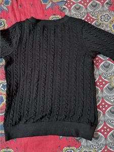 AND Black Cable Knit Sweater
