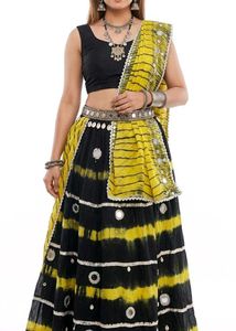 Mirror Embellished Lehenga Choli Dupatta Set