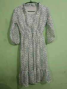 Heart Print Midi Dress