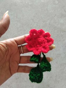 Handmade Crochet Flower Hair Clip