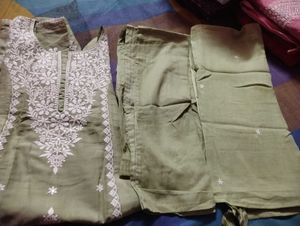 Designer Cotton Kurta Set with Pants(new)