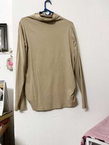 Comfortable Beige Long Sleeve Top