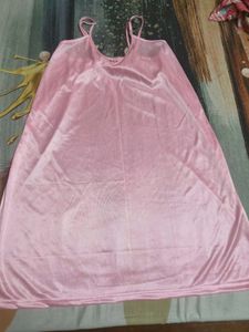 Pink Satin Slip Dress