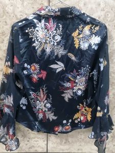 Floral Print Ruffle Top