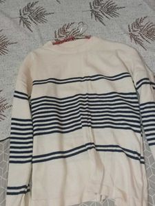 Striped Knit Pullover Sweater