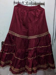 Maroon & Gold Sharara Bottom