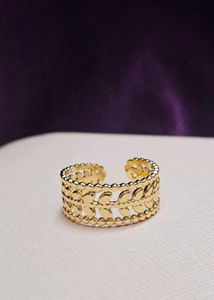 3 Combo Of Anti-Tarnish Rings Trendy Gold-plated