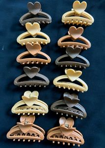 Set of 12 Heart Claw Clips