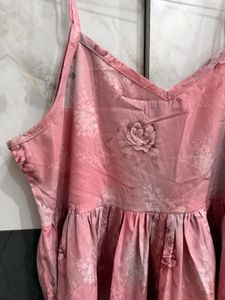 Pink Floral Dress Material