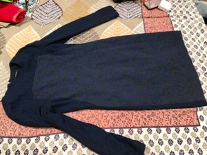 Elegant Navy Blue Dress winter