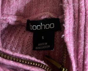 Boohoo Pink Knit Pullover Sweater
