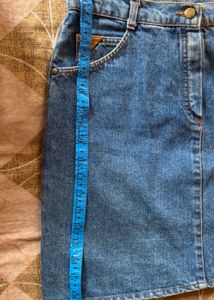 blue denim skirt